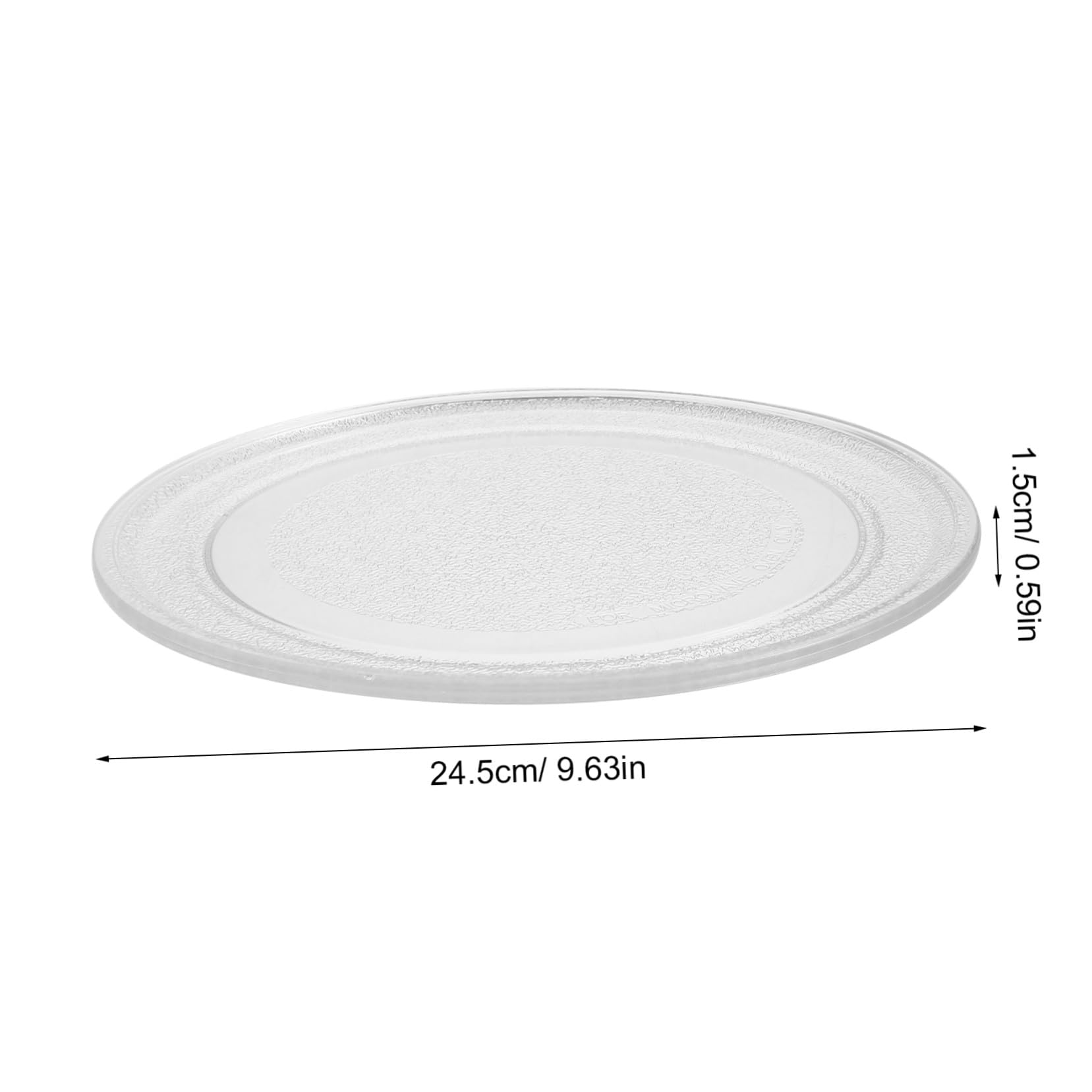 Gatuida Plato Giratorio Fácil de Limpiar para Microondas de Vidrio de 24.5 Cm y Sencillo de Instalar Blanco para Uso en Horno Microondas