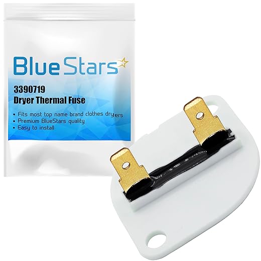 3390719 Dryer Thermal Fuse Replacement part by Blue Stars - Exact fit for Whirlpool & Kenmore Dryer - Replaces 688841, 690198, 279650, 3389639