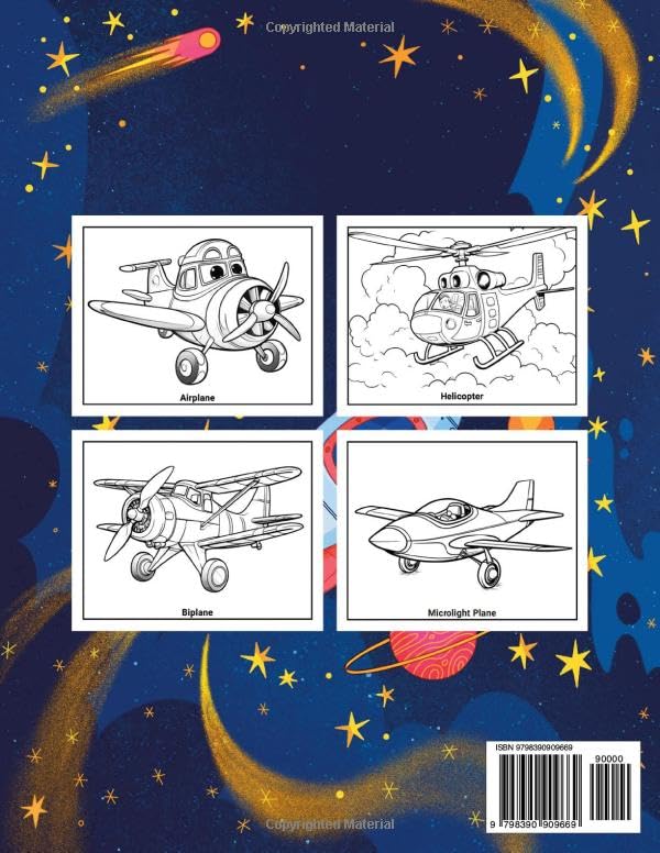 Miniatura 2 de Air Vehicles & Airplanes Colouring Book for kids ages 4 - 8