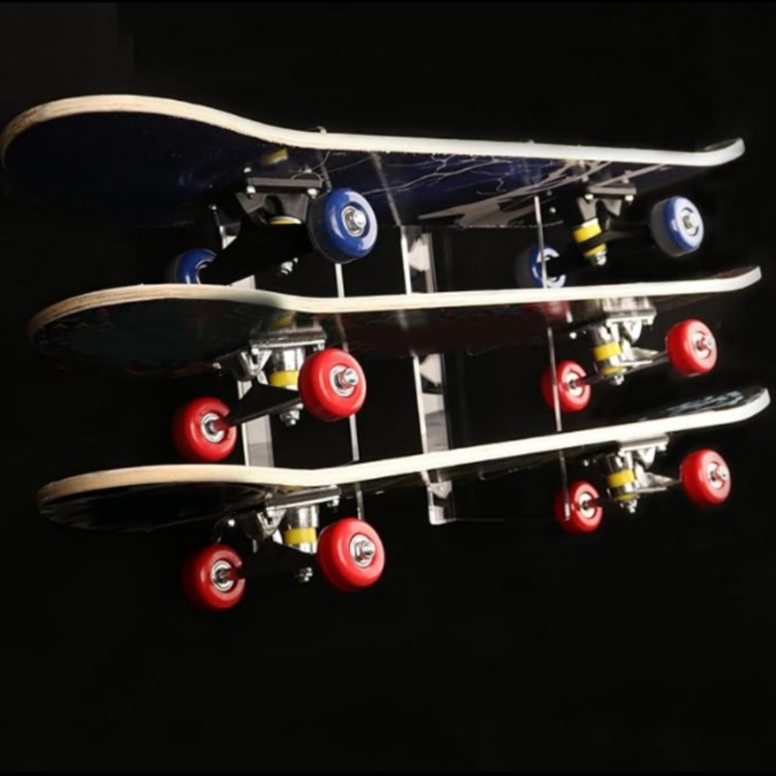 Przechowywanie Deskorolki, Stojak na deskorolkę do Montażu na ścianie Akrylowa 3-warstwowa Półka do Przechowywania Snowboardów do Salonu w Garażu