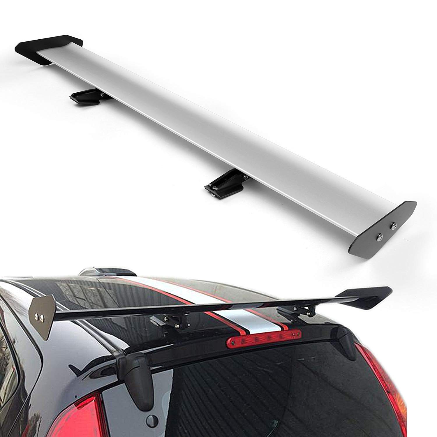Buy Car Wing Spoiler, Universal Hatchback Adjustable Aluminum GT Rear