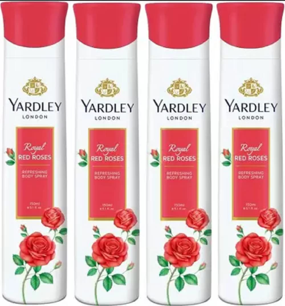 Yardley London Red Rose Deodorant Spray - For Women (600 ml, Pack of 4)-image-40