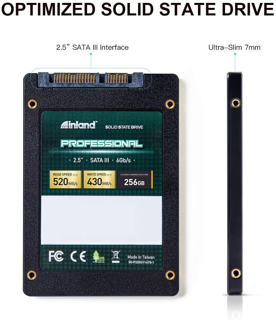 INLAND Professional 512GB SSD 3D TLC NAND SATA III 6Gb/s 2.5