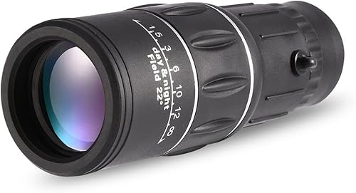 Zopsc - Telescopio monocular impermeable a prueba de niebla 16X para cámara de smartphone con soporte para teléfono, para viajes, camping, etc.