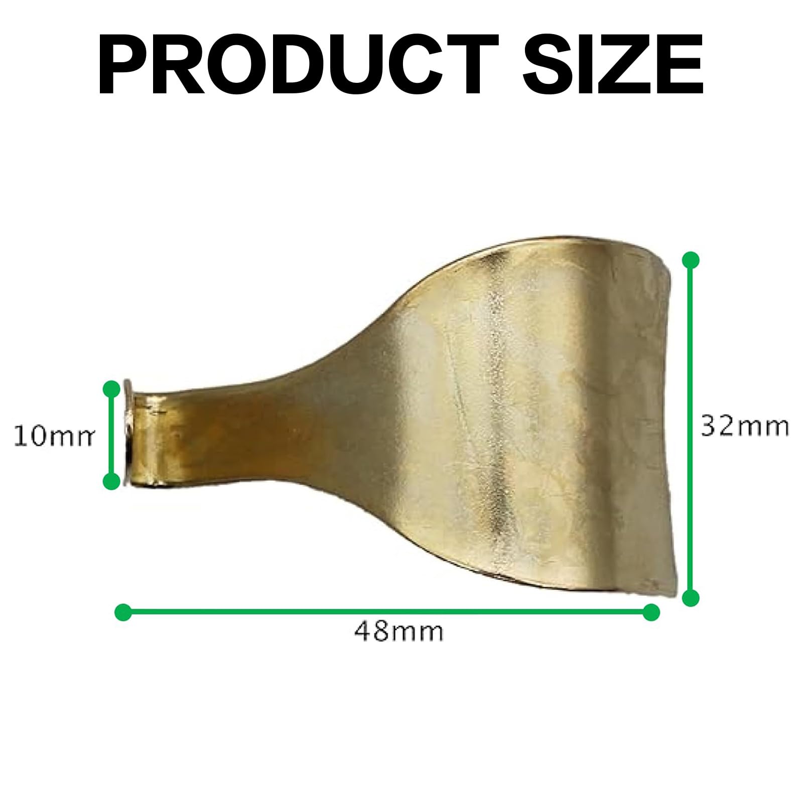 Moulding Hook for Dado Picture Rail - 3.2 x 4.8cm, Pack of 10, Brass - Image 2