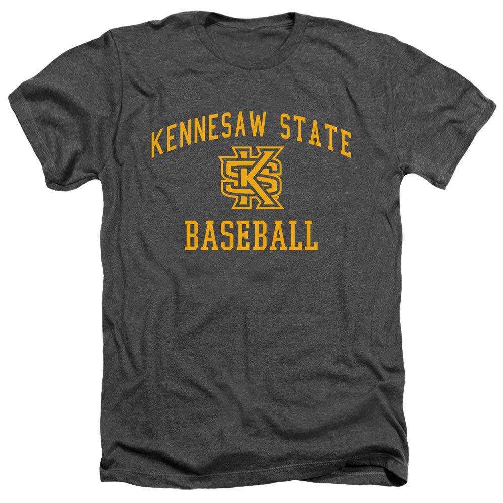 Kennesaw State University Official Baseball Unisex Adult Heather T Shirt, Charcoal Heather, 2X-Large