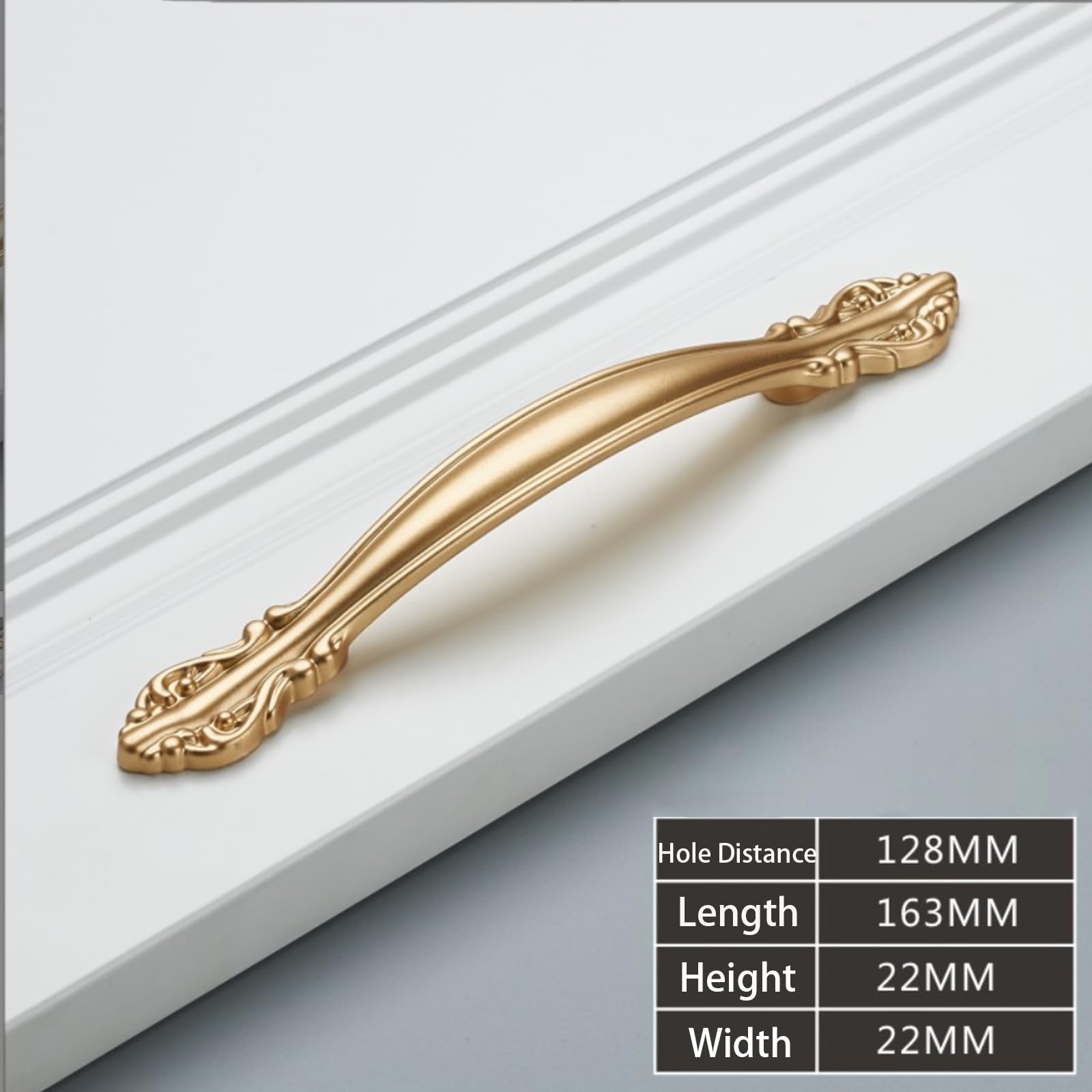 Lulullaby 5 Pack Cabinet Handles, Gold Kitchen Cabinet Pulls, Gold Furniture Cupboard Door Handles - Image 2