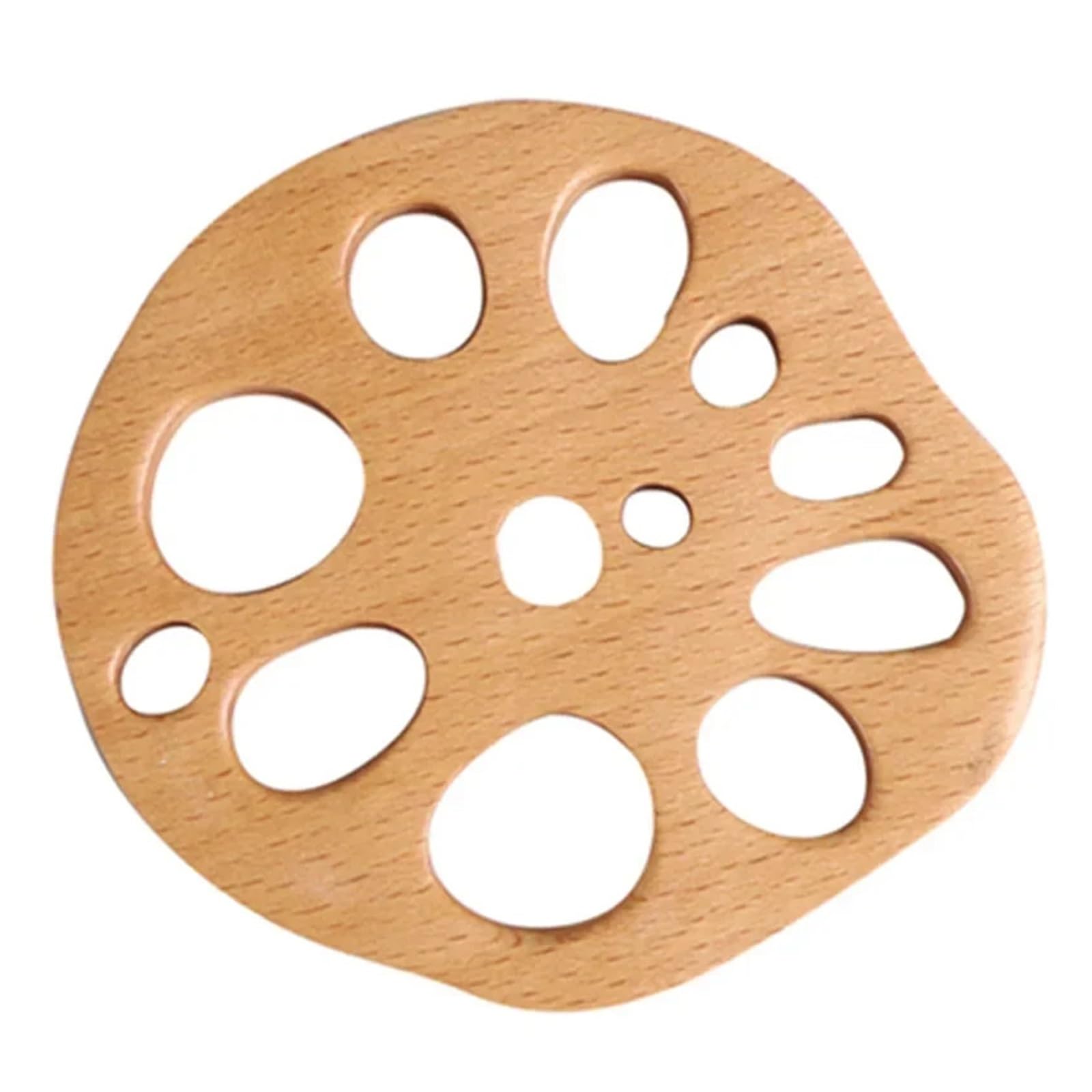 Insulated Coasters 4PCS Wood Coasters Cute Decorative Root Cup Pad Beech Coaster Reusable Hollow Mats for Tableware Bowl Plate