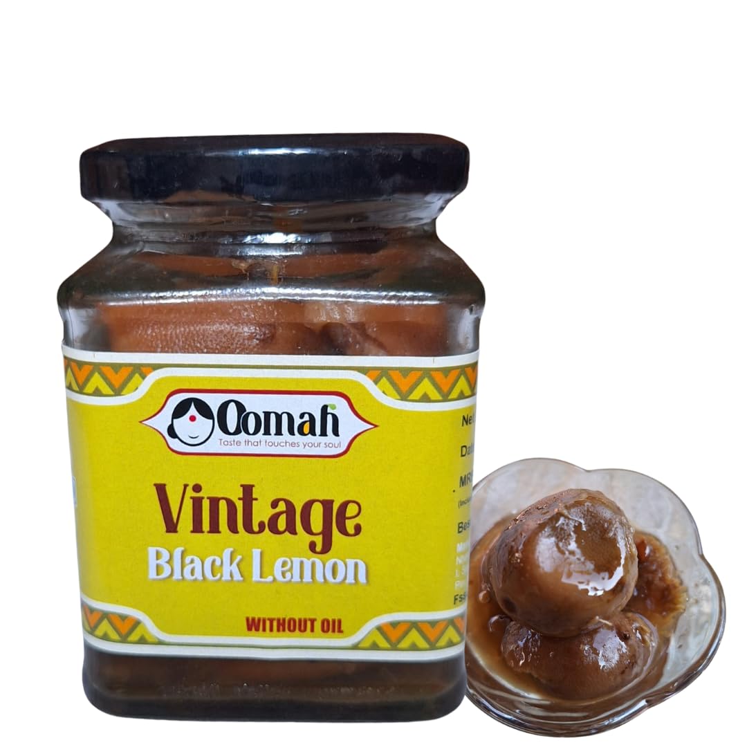 Oomah Foods Vintage Black Lemon Pickle, Traditional Lime Pickles, Without oil, without Masala and without Preservative, Super Digestive and super tangy (B0D8G1YDPF) Amazon Price History, Amazon Price Tracker