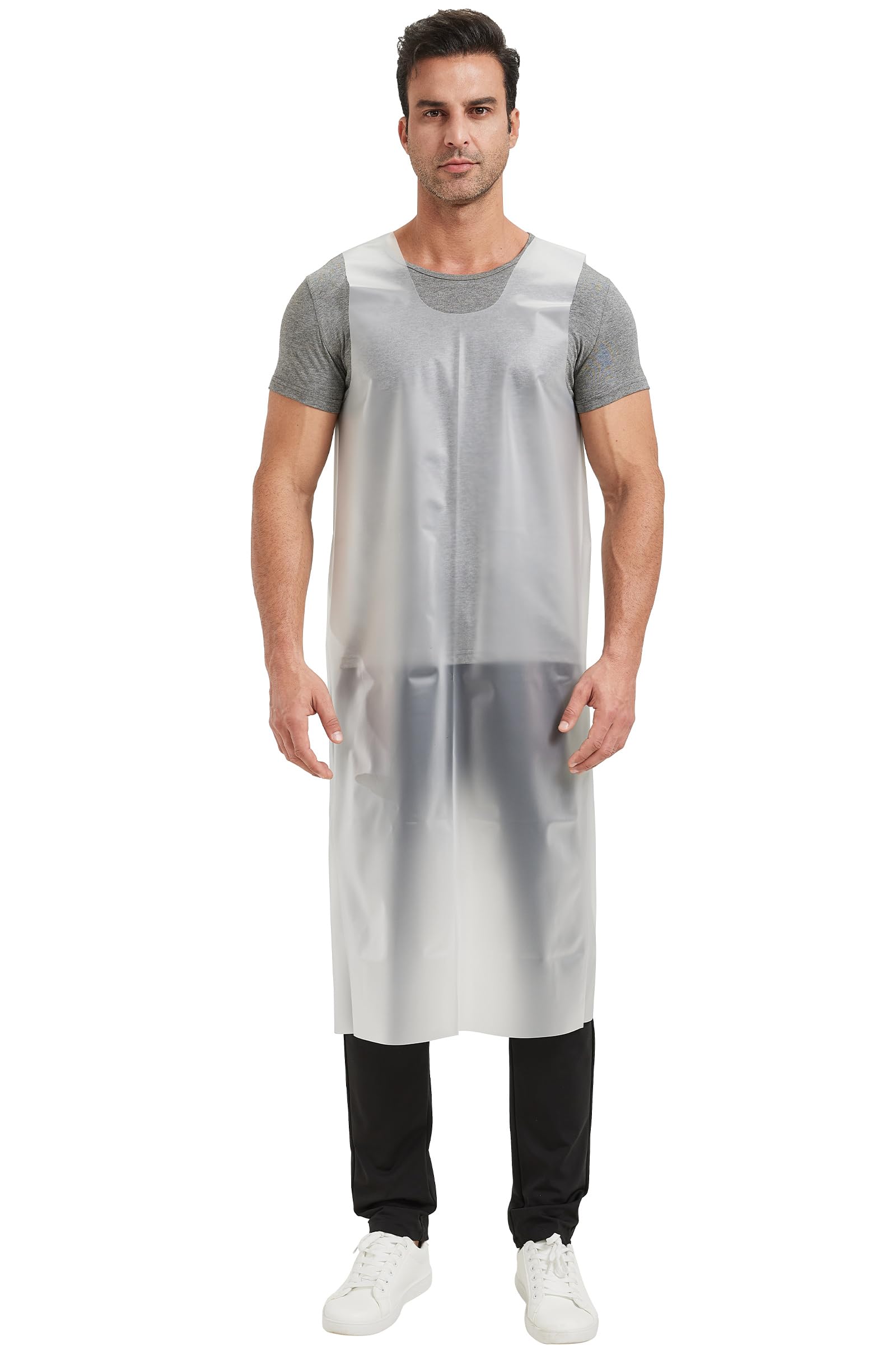 Nanxson Waterproof TPU Work Apron Lightweight Adjustable for Dishwashing Lab Pet Grooming Car Washing Dishwashing