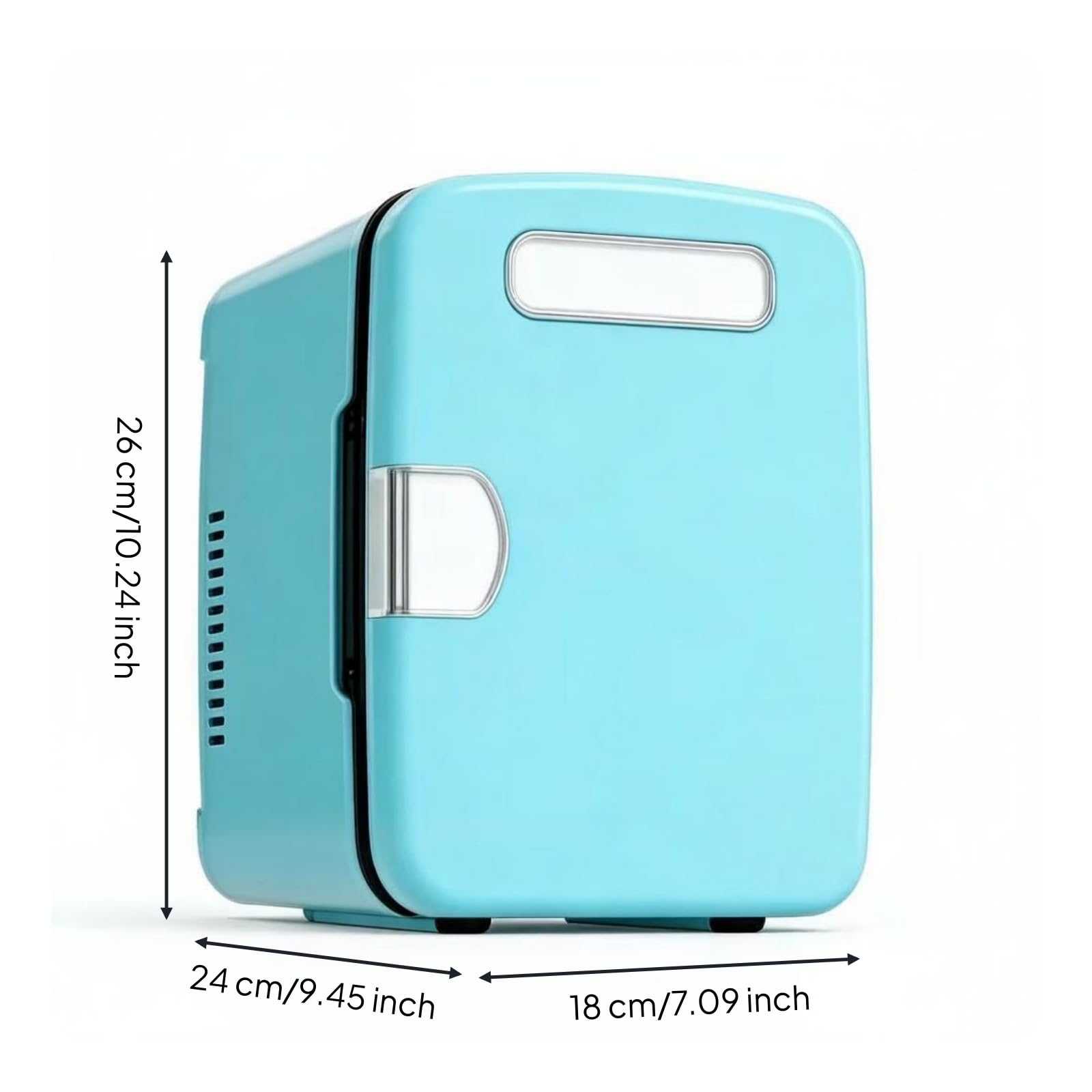 Frigorifero Portatile Ventilazione Laterale Frigorifero Compatto Lucido Frigo da Camera, Blu