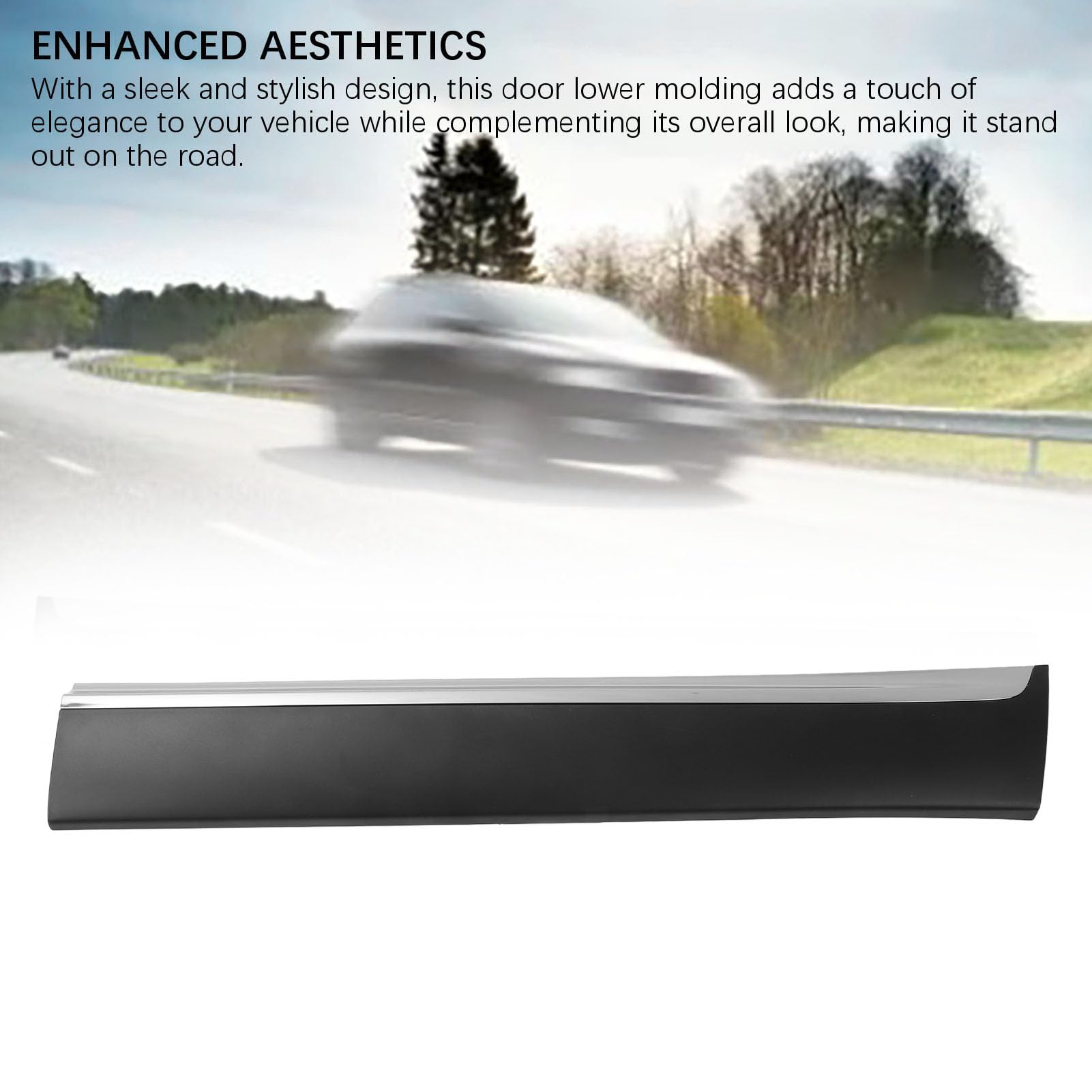 Front Door Lower Molding Durable Protective Cover for Vehicles,
