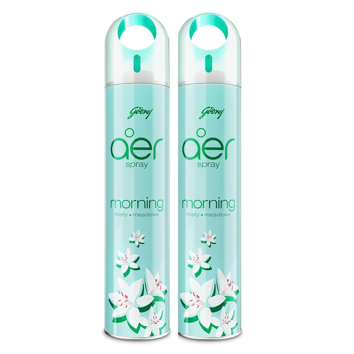 Godrej aerspray, Home & Office Air Freshener - Morning Misty Meadows, 300 ml (Pack of 2)