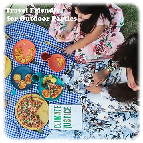 Dinethics Wheat Straw Dinnerware Sets For 4 (36Pc) Unbreakable Dinnerware N Microwave Safe Dinnerware - Wheat Straw Plates And Bowls Sets For 4 - Camping Plates Cups And Bowls Set Rv Dishes Set For 4 #TOP4