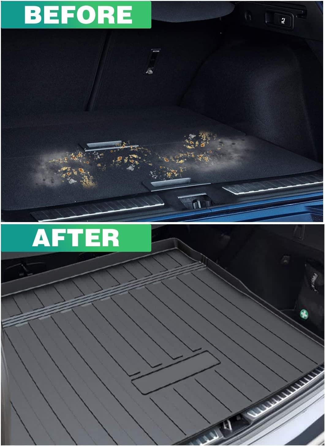 Tapis De Coffre Sur Mesure Mazda 3 BP 2019-2024 - Protection Antidérapante, Imperméable - Facile à Nettoyer, Cadeau Voiture - 8