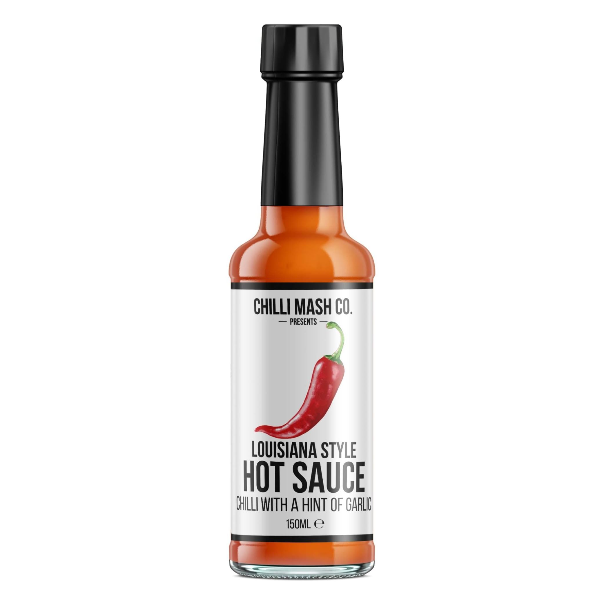 Louisiana Style Hot Sauce 150ml - Chilli Mash Co - Vegan, All-Rounder, Southern American Style Tabasco Sauce with Cayenne Chillies