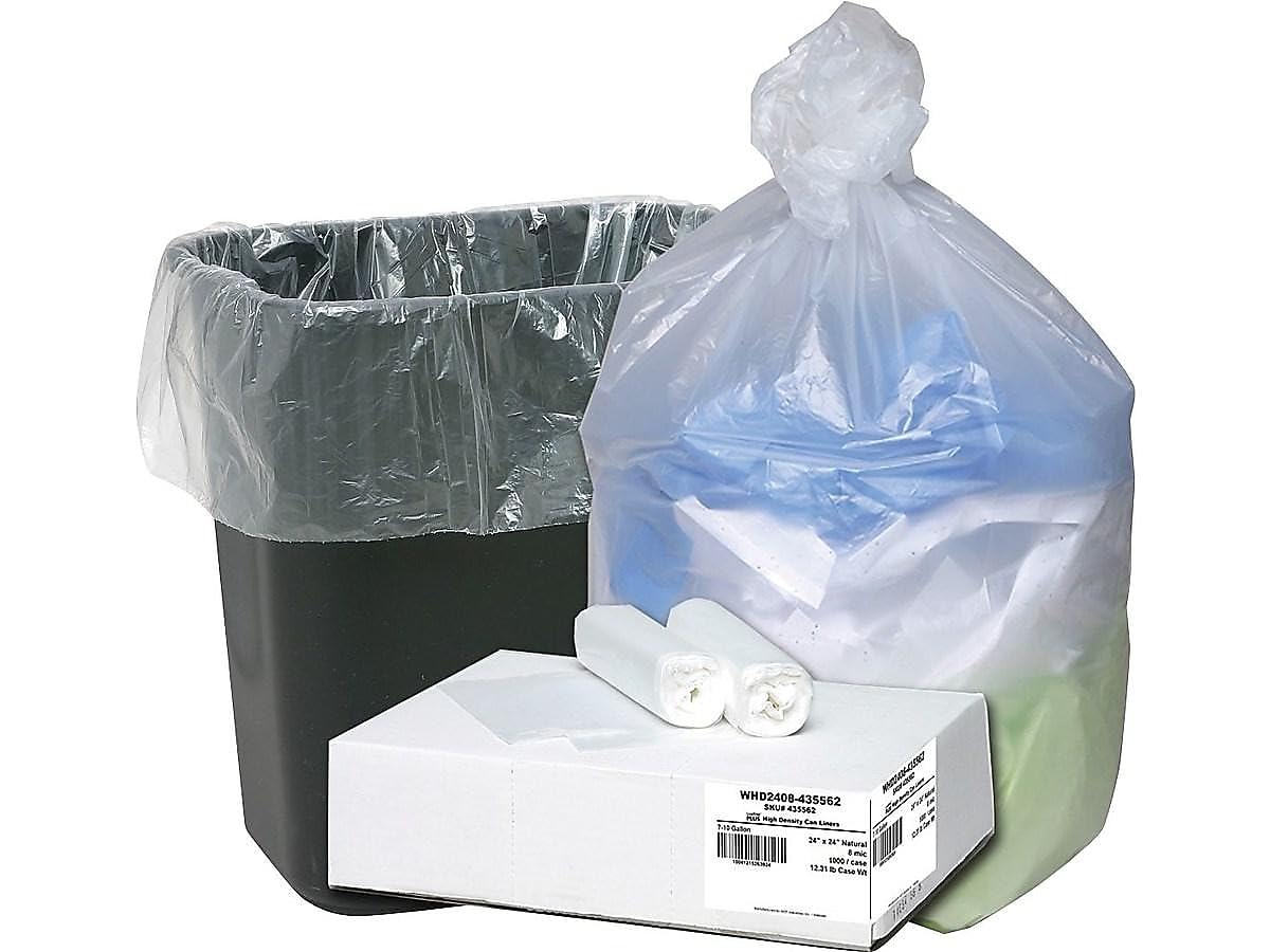 Webster 435562 Webster Ultra Plus 7-10 Gallon Trash Bags Natural 1