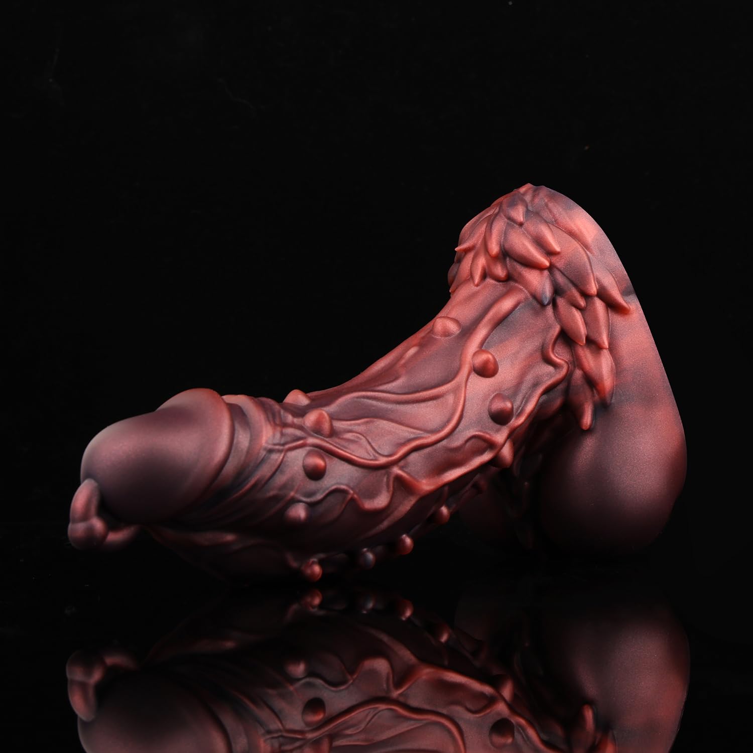 10.8" Nothosaur 「Oak」Huge Thick Dildo, Realistic Silicone Dildos with Strong Suction Cup Anal Play, G-spot Giant Dildo Anal Sex Toys for Women and Men, XXL: XXXL Rust Red