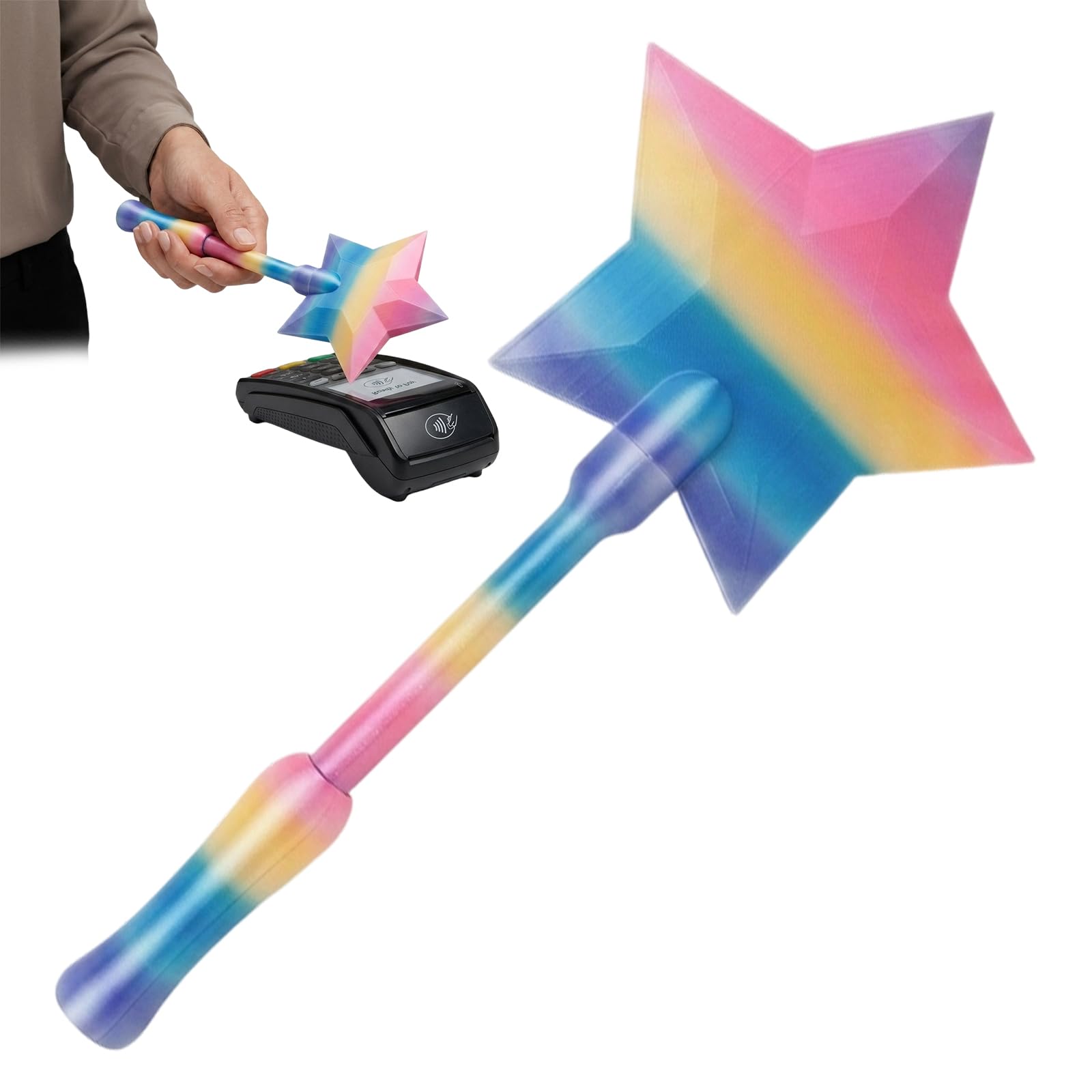 Wand Card Holder, Credit Card Wand and Tap to Pay Wand for Role Playing Events and Magic Performances, Fairy Wand Card Holder（37x16.5 cm）