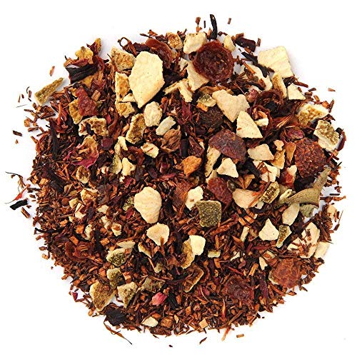 Image of Organic Positively Tea Company, Blood Orange Vanilla Rooibos Tea, Loose Leaf, 4 Ounce