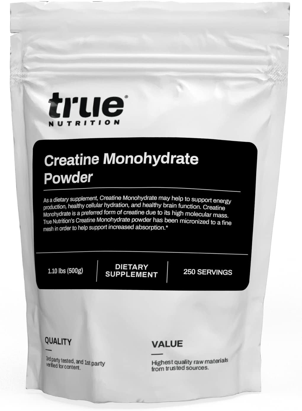 Creatine Monohydrate Powder - Micronized Creatine Powder - Promotes Lean Muscle Growth, Muscular Strength, and Workout Intensity - Pre Workout and Post Workout Supplement - 500g