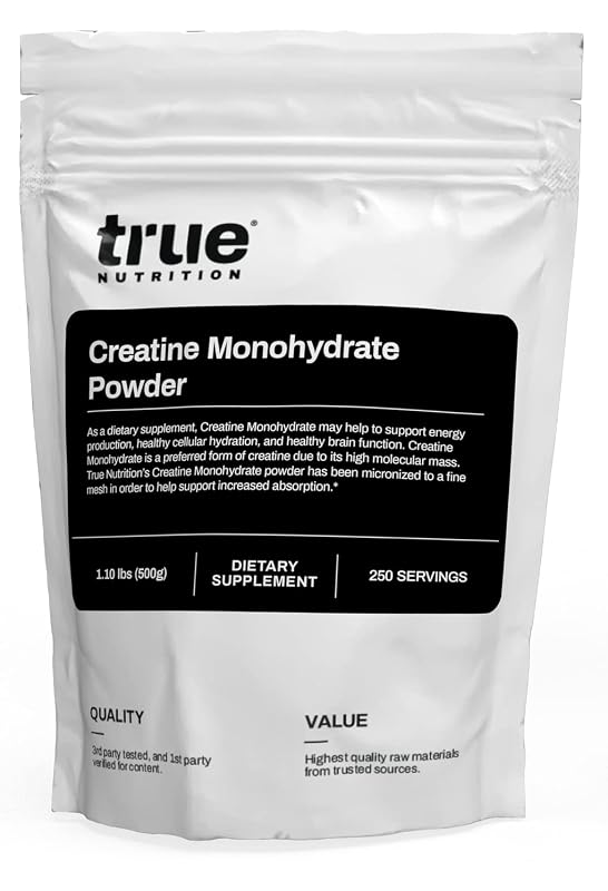 True Nutrition Creatina monohidratada em pó, 2 g por porção, 500 g