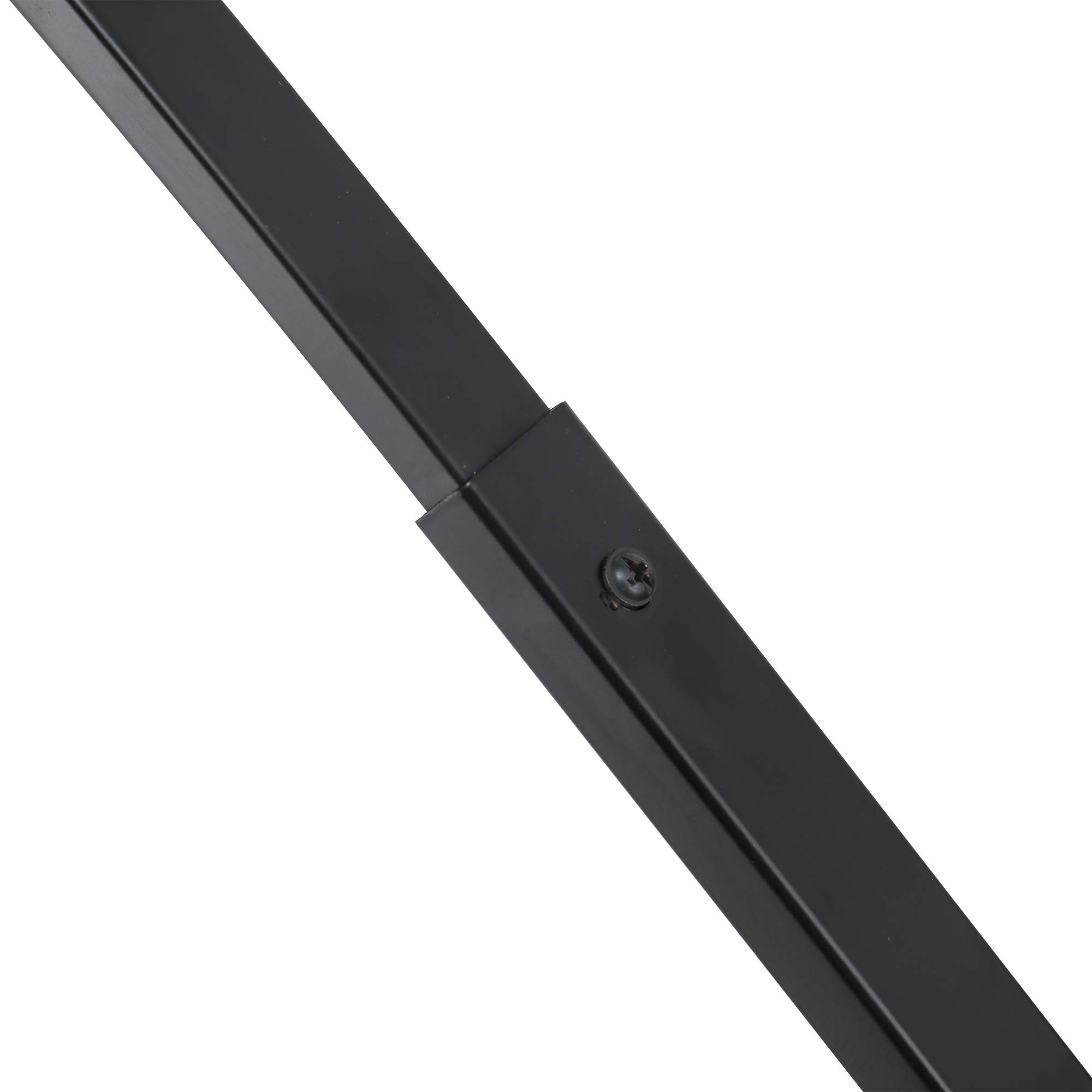 HOMCOM Lampada da Terra ad Arco Base in Metallo Ø47 x 105 x 190cm Nera | Paralume in Tessuto, Lampada a Piantana, Interruttore a Pedale