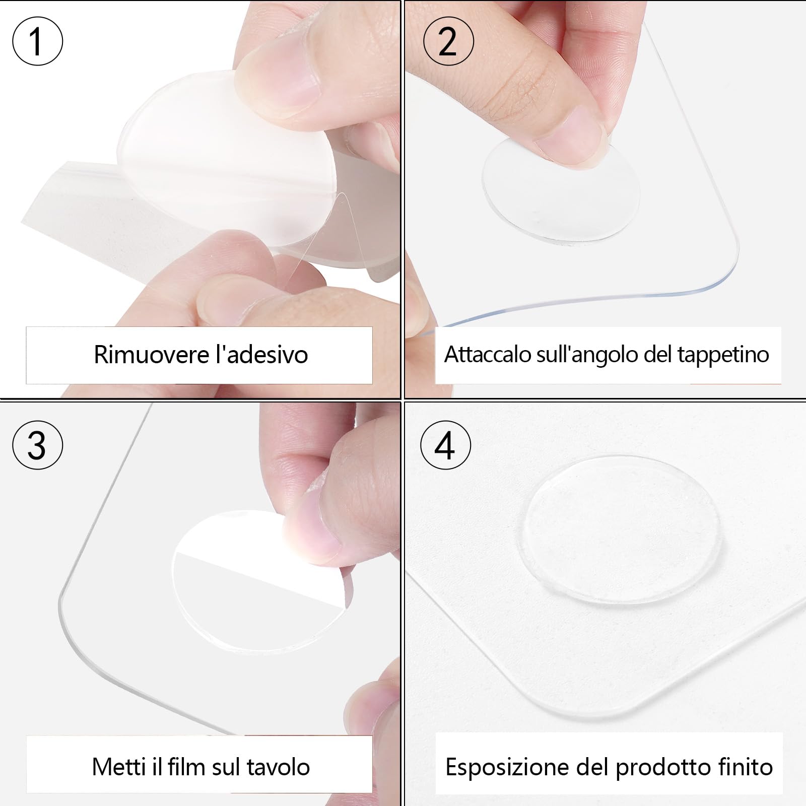 Dreamil Sottomano da scrivania trasparente in PVC 100 x 50 cm impermeabile con angoli arrotondati