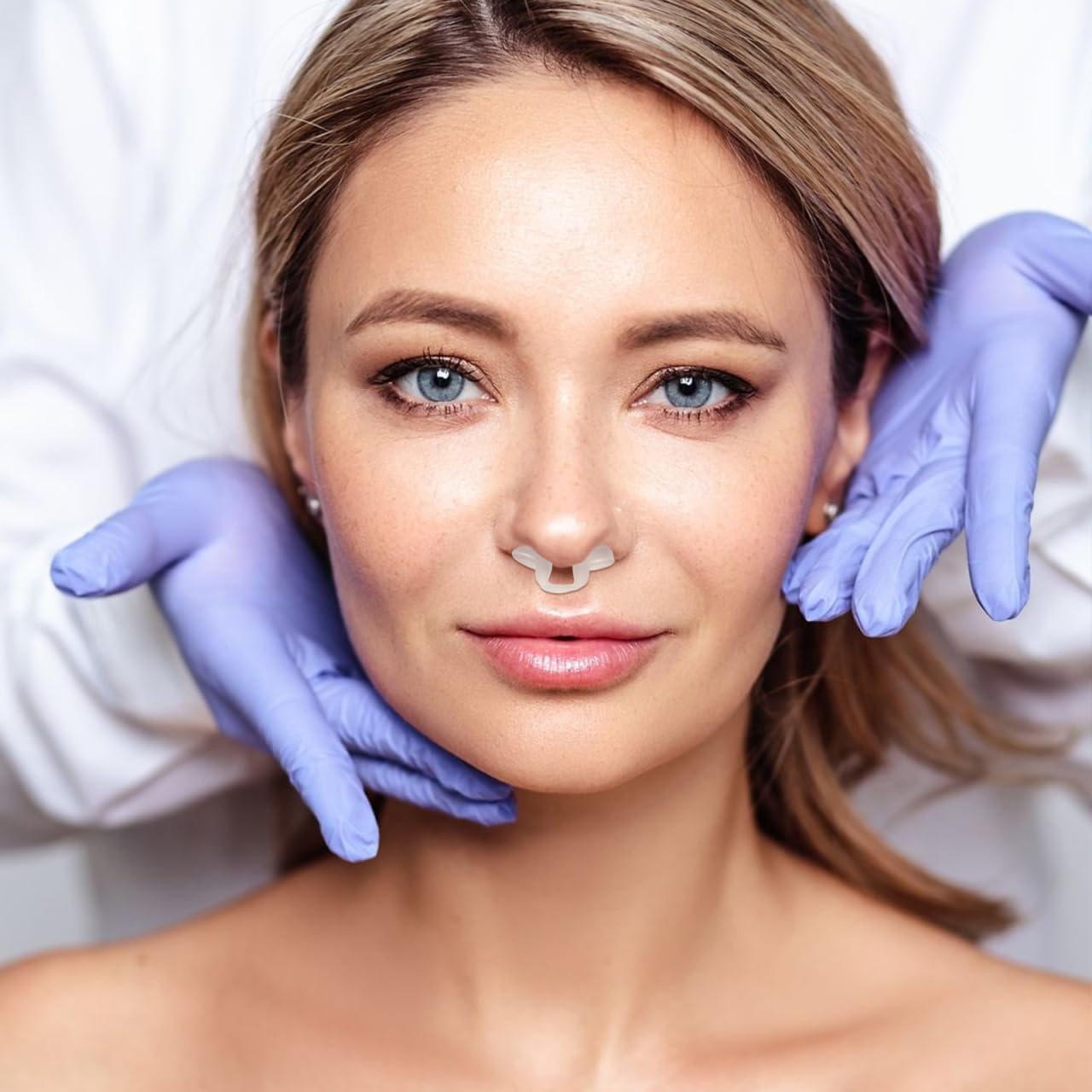 FOMIYES Lot de 2 fixateurs d'expansion nasale - Pour la récupération après une chirurgie nasale - Protection nasale pour nez cassé - Gel de silice transparent