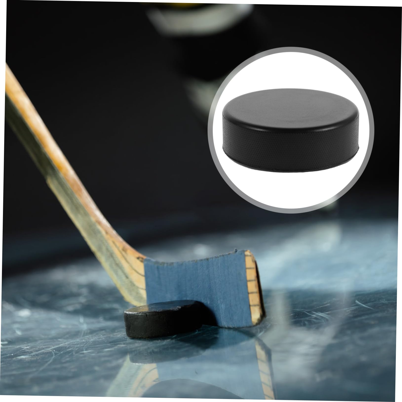 Anneome Pu Eishockey Trainingspucks Schwarz Realistisches Schlaggefühl 20 Stück Leicht und Tragbar für Persönliche Übungseinheiten und Outdoor Training