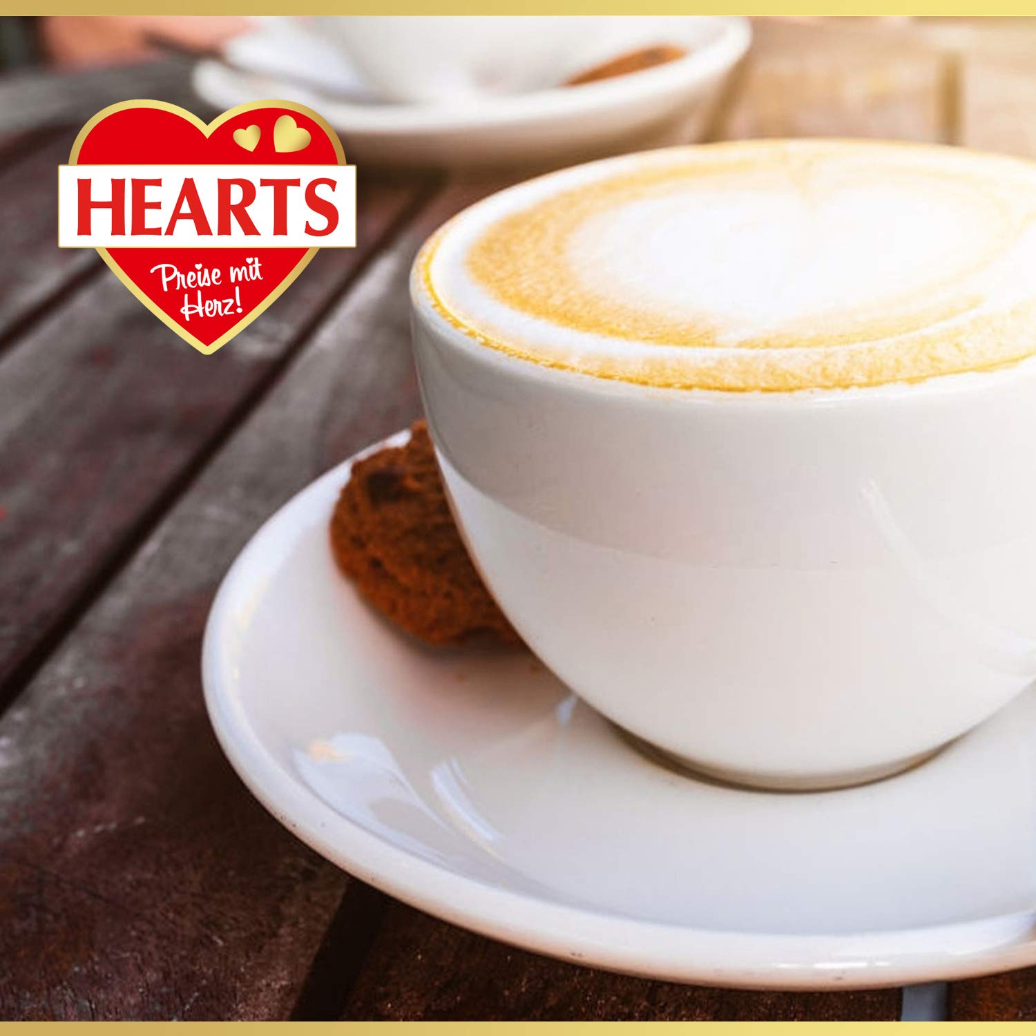 HEARTS Cappuccino Amaretto 10 x 1 kg - Genuss nach italienischer Art, ca. 80 Portionen pro Beutel, Instantkaffee Amaretto, praktische Vorratspackung Amarettokaffee