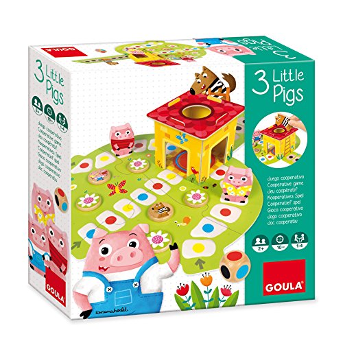 Goula- Juego Los 3 cerditos Tres, Multicolor (53146)