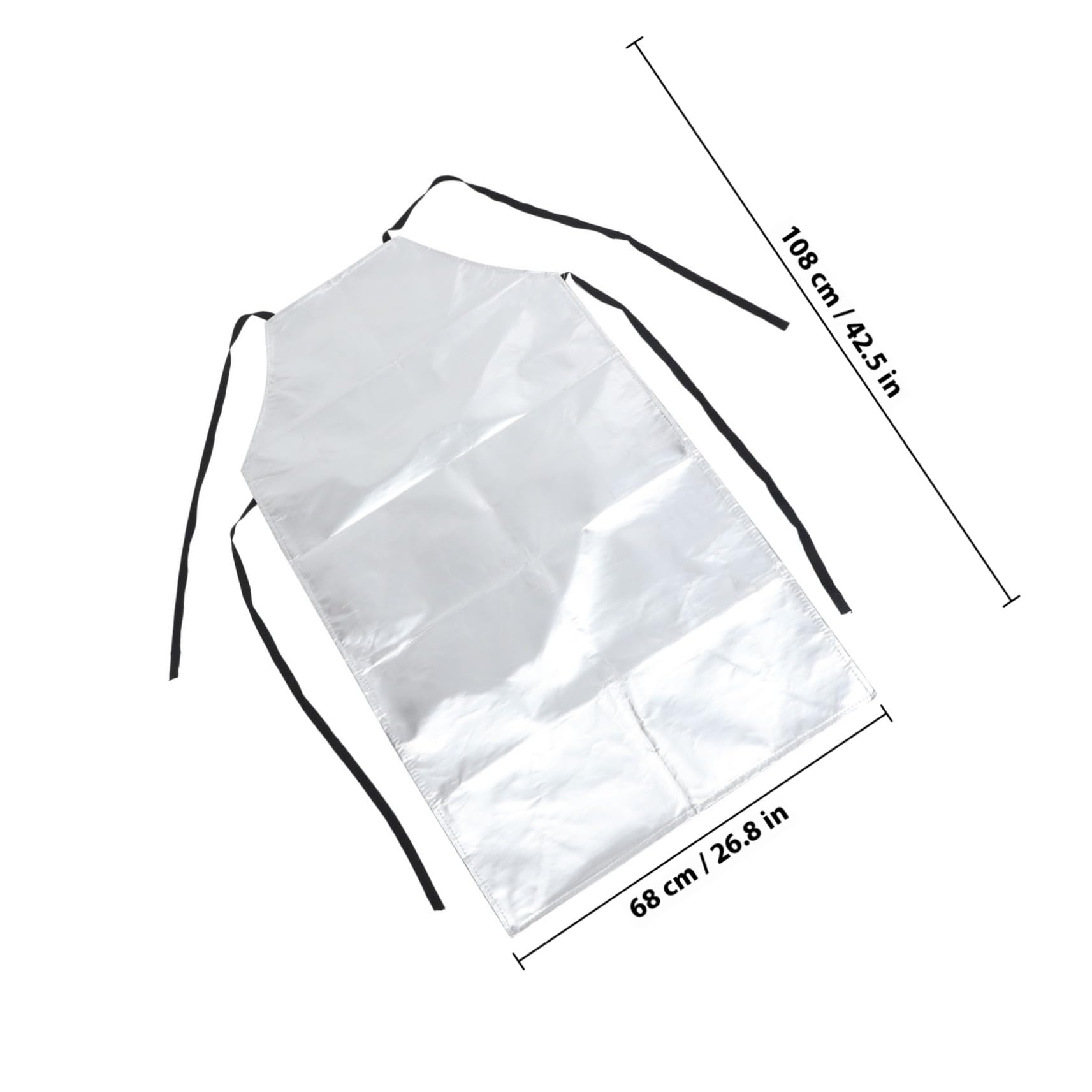 Hitzeschutzschürze Aluminiumfolie Feuerfest Ölresistent Schutzanzug Unisex Verstellbar Werkstattschürze Wärmedämmend Knieumspielend für Schweißen Gießerei Bbq Zufällige Farbe