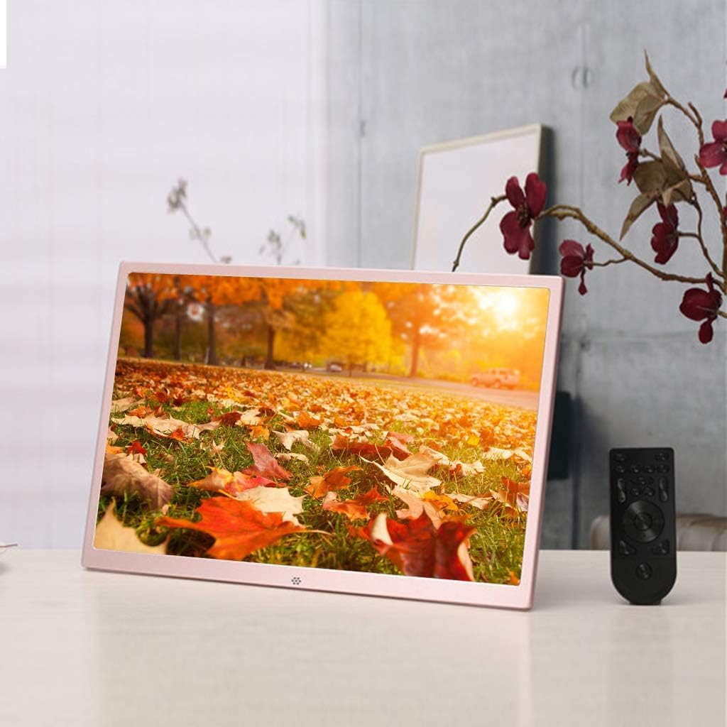 12-calowy Cyfrowy Elektroniczny Album Fotograficzny Ze Stopu Aluminium O Wysokiej Rozdzielczości Elektroniczna Maszyna Reklamowa Ultra-cienka Wąska Boczna Gniazdo Usb I Karty Sd, Rose Gold