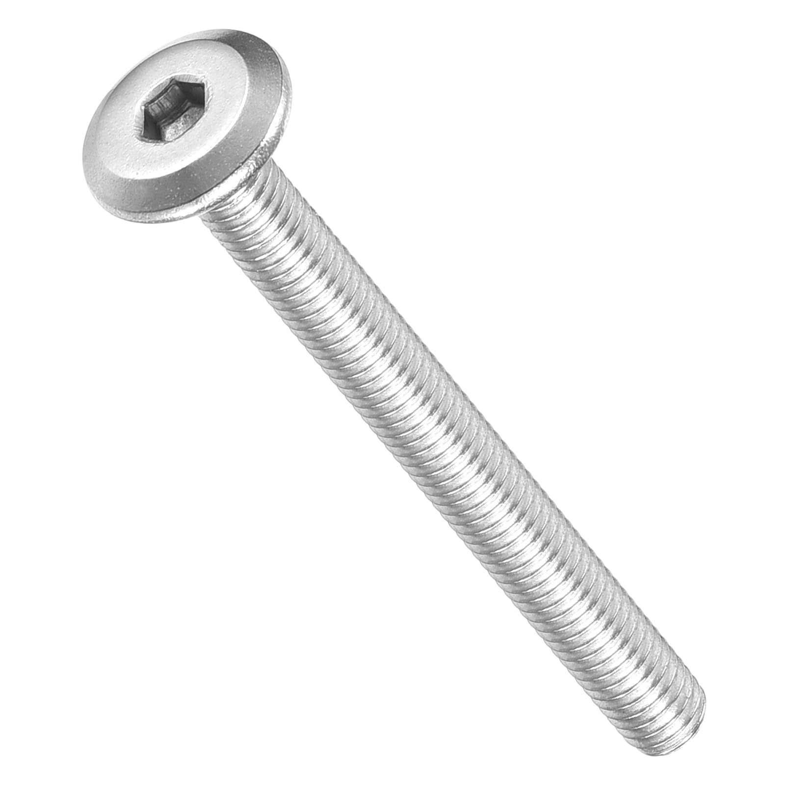 METALLIXITY Flat Head Hex Socket Cap Screws Bolts(M3-0.5x30) 100Pcs, 304 Stainless Steel Hex Socket Furniture Bolts Screws