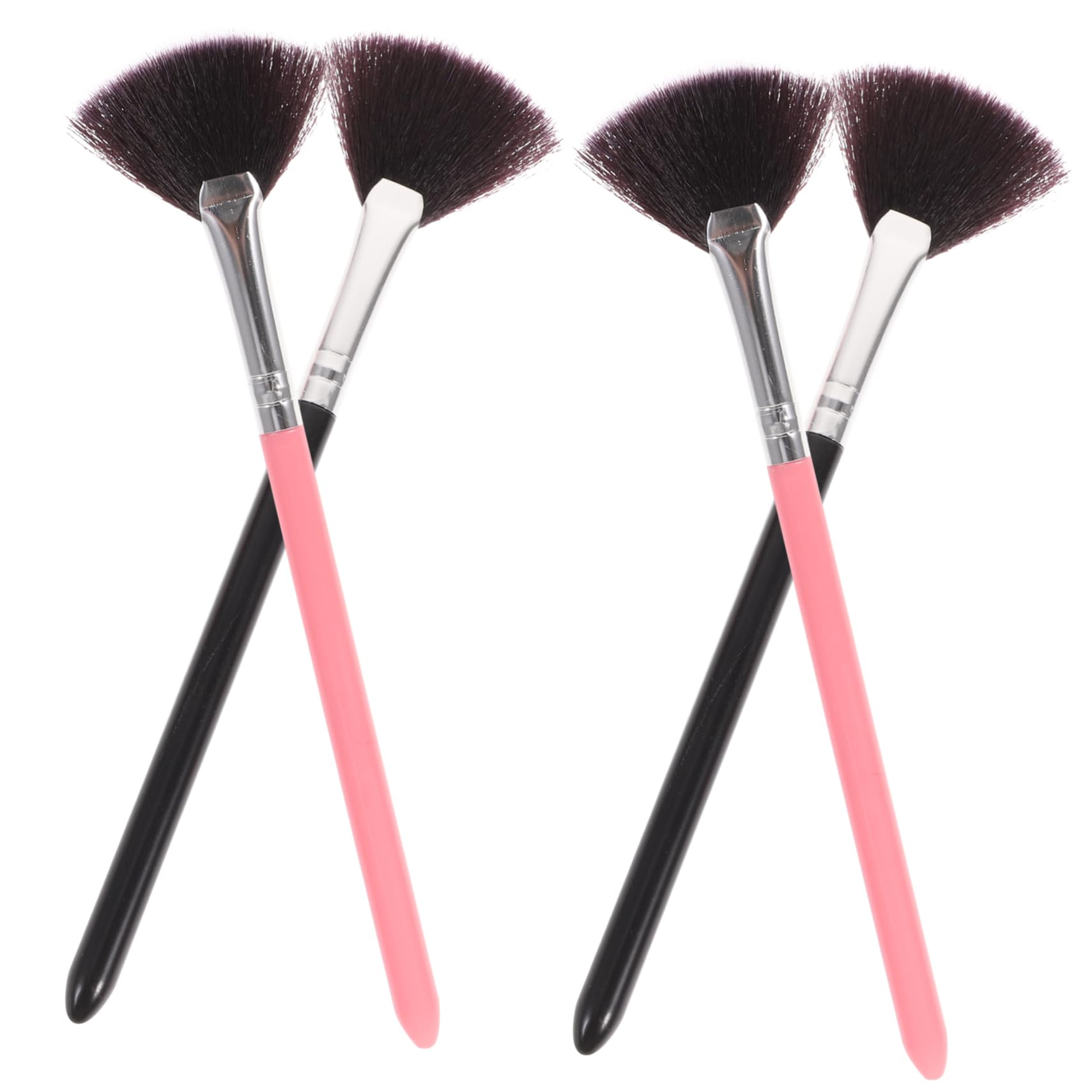 NOLITOY Craftsmanship Makeup Brushes 4pcs Set Fan Shaped Blush Brush for Makeup Lovers