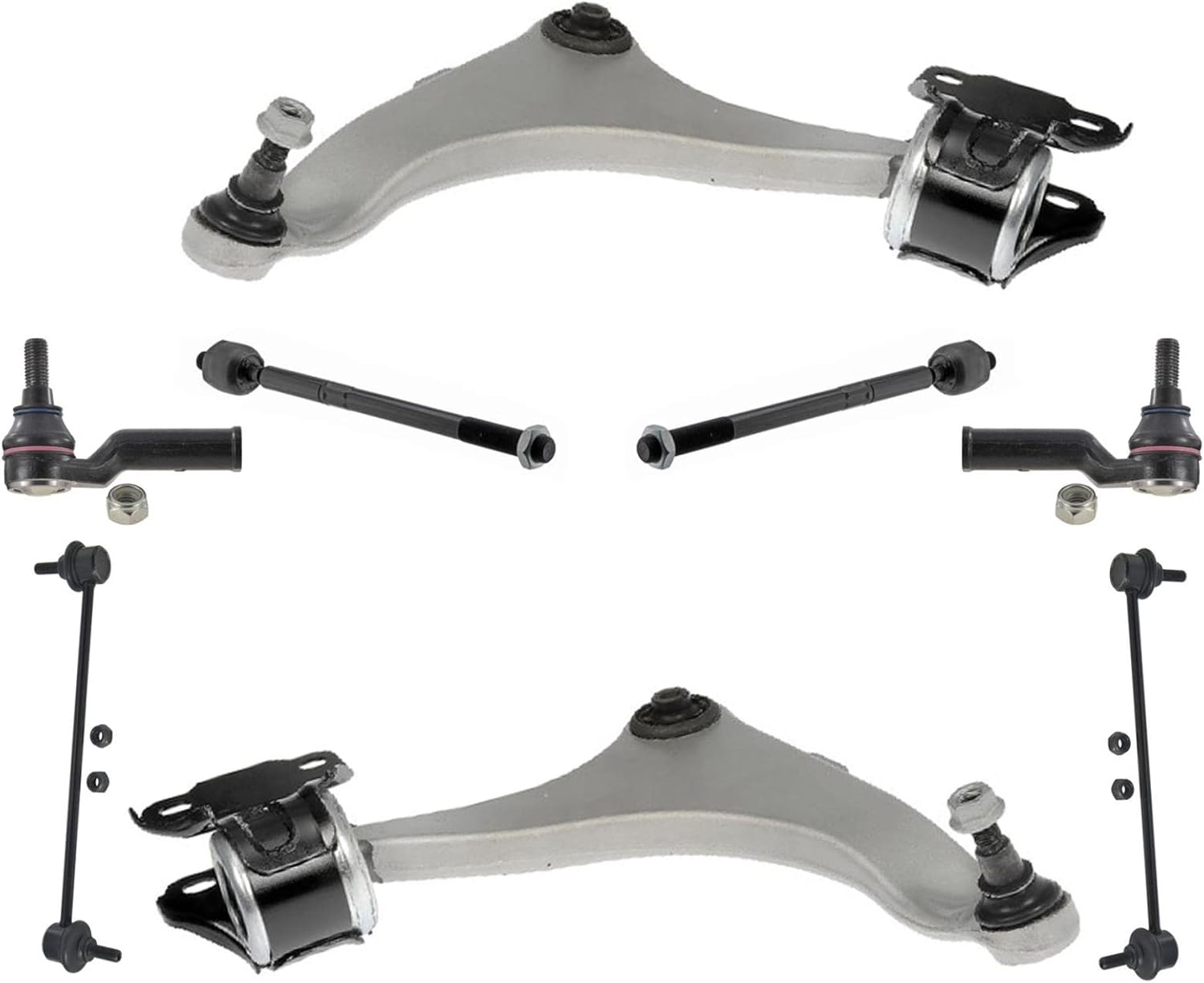 Front Lower Control Arms Inner Outer Tie Rods & Links