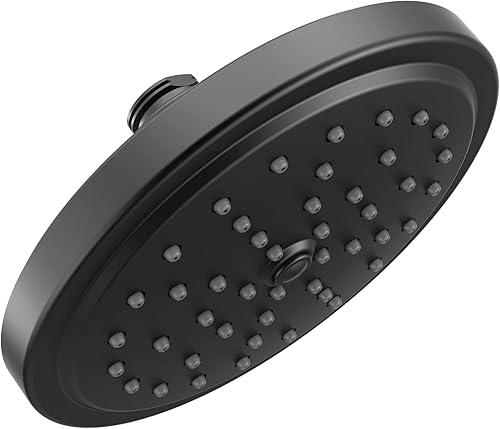 Moen Cabezal de ducha de lluvia de diámetro de una sola función, negro mate, S176BL