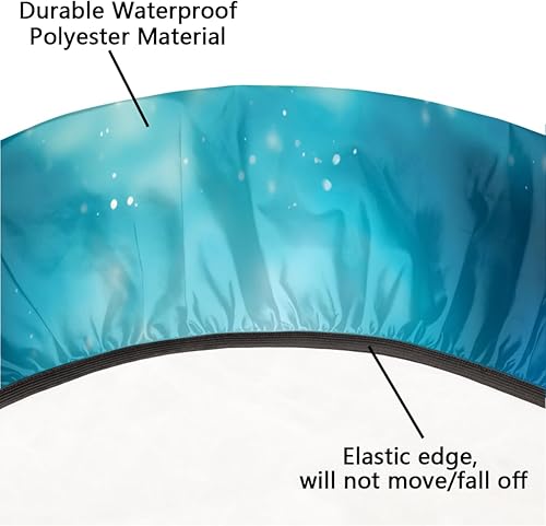 Vista 191 de Pardick Mantel redondo ajustable con diseño de flores de arte en acuarela con mantel elástico, mantel elástico redondo, impermeable, lavable, se