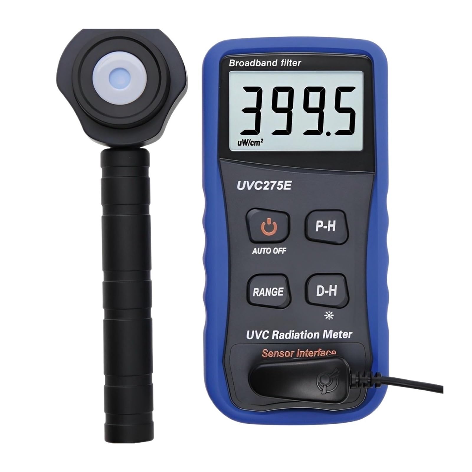 Belichtungsmesser, Strahlungsmessgerät, Breitbandfilter, Wellenlänge 245 nm – 305, kurzwelliger, breiter UV-Strahlungstester, Ultraviolett-LED-Lichtdetektor