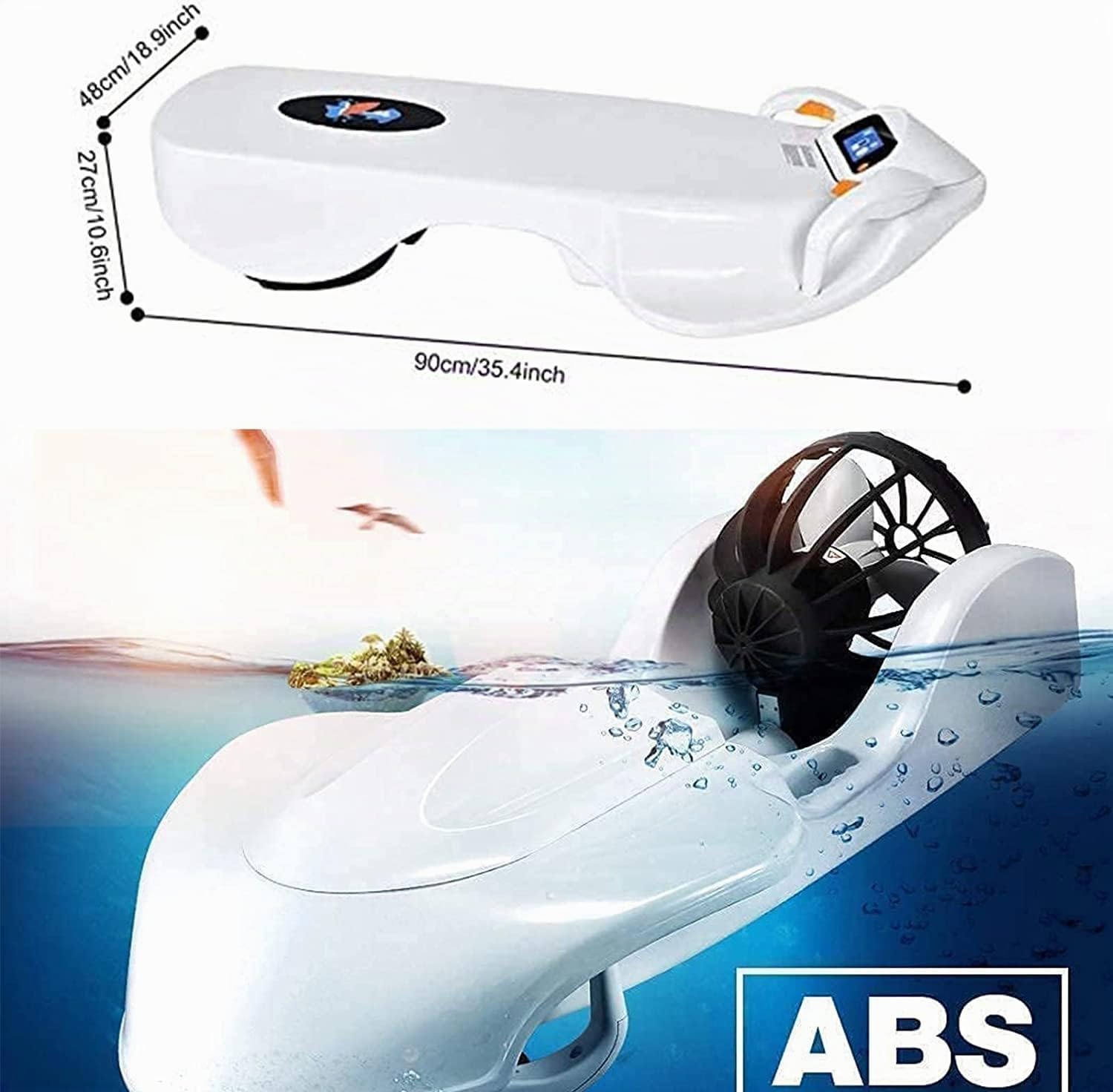 Tabla de surf eléctrica con scooter submarino inteligente, 4 niveles de velocidad, 120 minutos de batería, pantalla LCD, ideal para natación, wakeboard y bodyboard