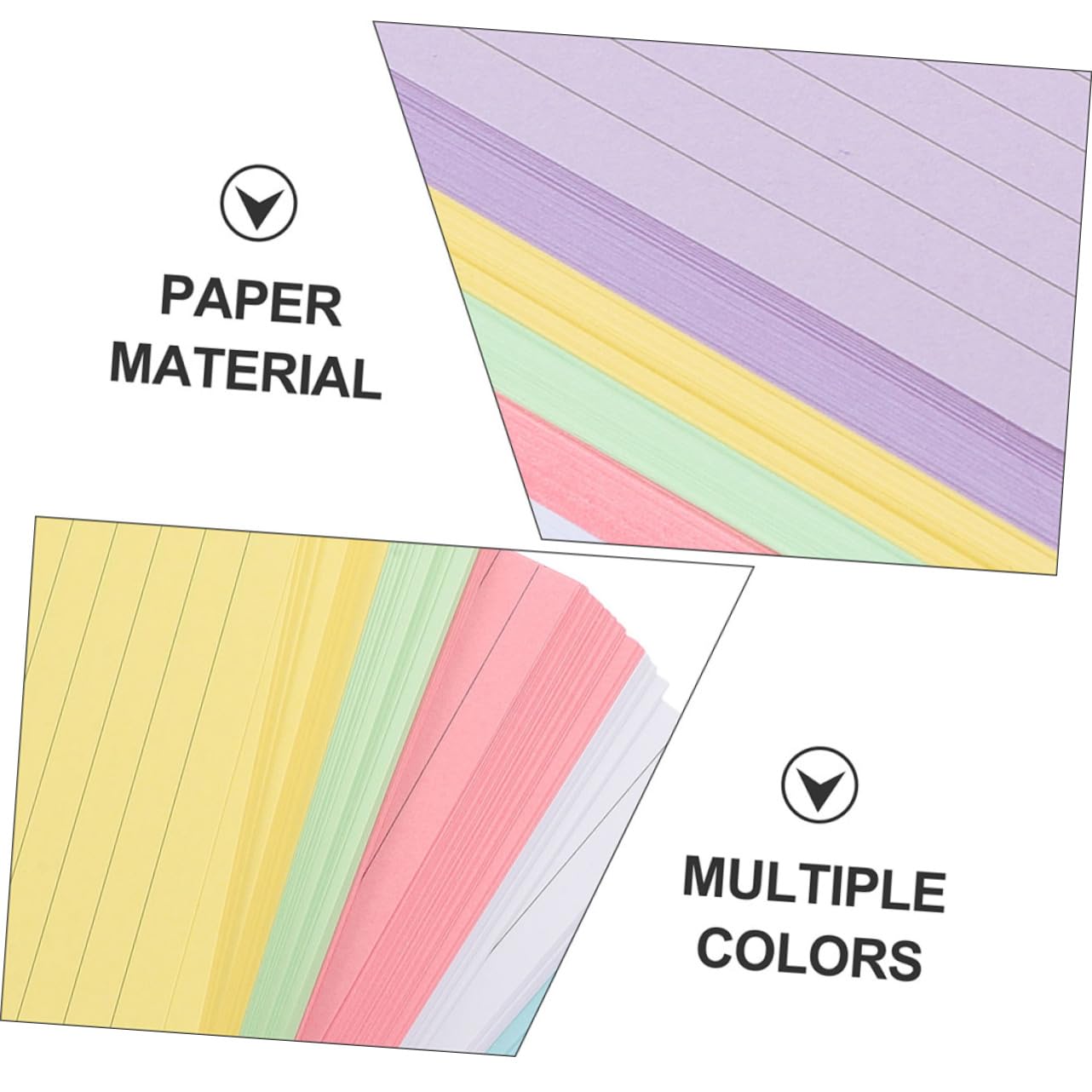 Kleine Karteikarten 300 Blatt Papier Farbige Indexkarten | Glatte Schreibfläche, zum Lernen für Rezeptkarten, Praktische Wortkarten für Schnelle Notizen