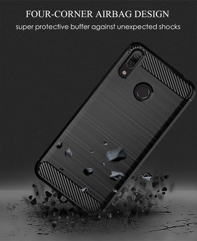 Image of Hybrid Carbon Fiber Back Case for Huawei Y7 2019,Y7 Prime 2019 (Black)