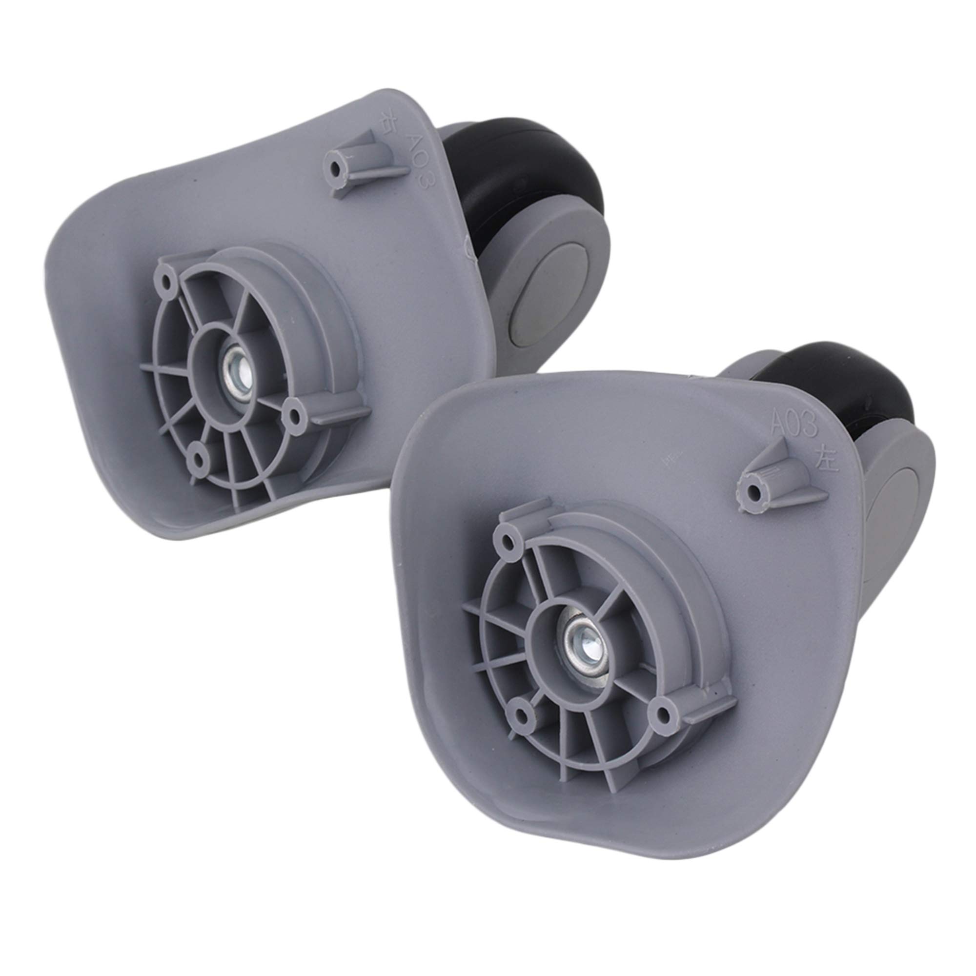 RDEXP Roues de Bagage Gauche et Droite 9.1cmx9.7x4.9cm, Gris et 10 vis, Bricolage et Remplacement
