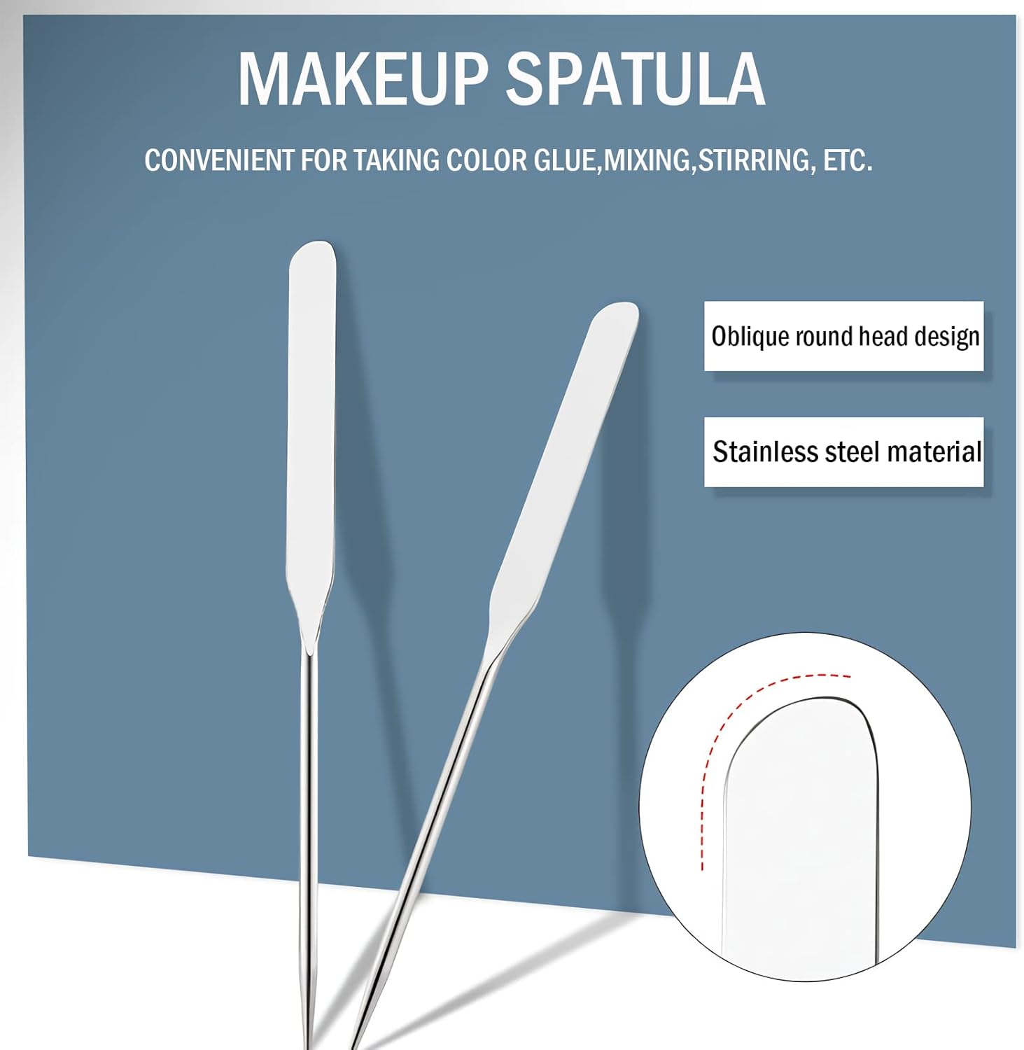 Spatula Makeup Korean Set,Stainless Steel Makeup Spatula, Foundation