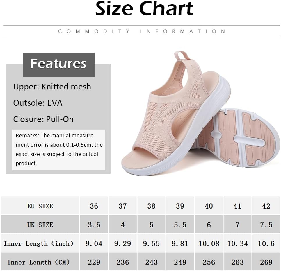 DimaiGlobal Sandals Womens Summer Washable Slingback Orthopedic Slide Platform Sport Sandals With Arch Support Wedge Walking Sandals Casual Thick Bottom Comfy Knit Sandals 7 61qm7Md3fUL. AC SL1000