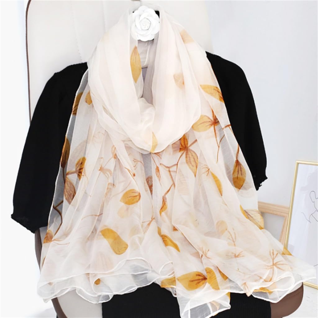Yourou Foulard en Soie Foulard en Soie Polyvalent Long for Femme Super Grand écran Solaire Ombrage Châle Foulard Plage Foulard