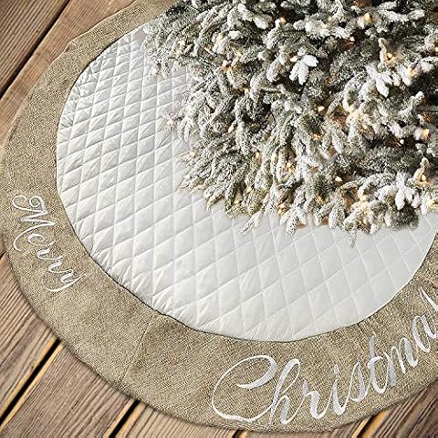 AISENO 48" Christmas Tree Skirt Cover