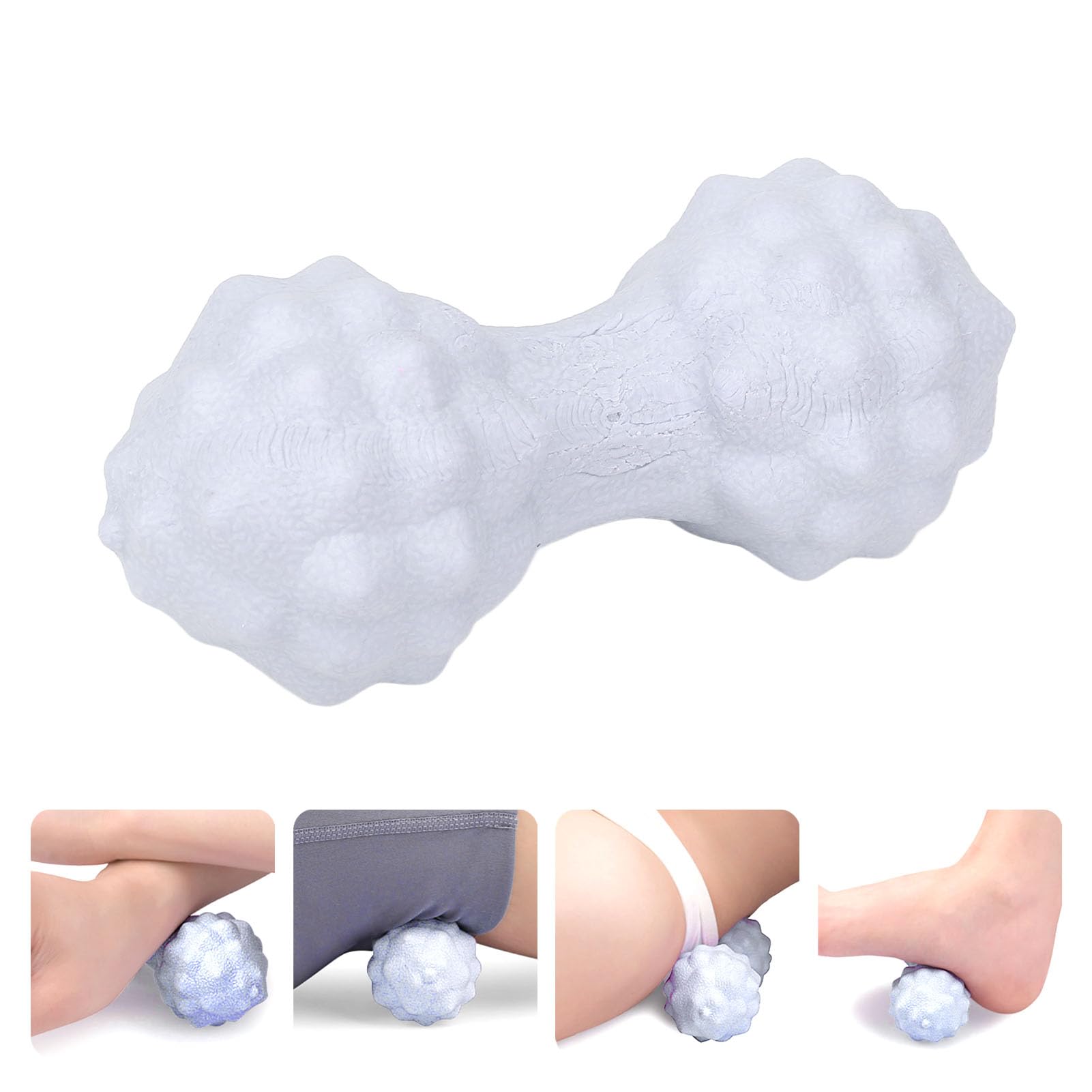 Bola de Masaje de Cacahuete, Bola de Masaje de Lacrosse, Terapia de Puntos de Activación para la Reducción del Estrés para Hombres y Mujeres (Azul)