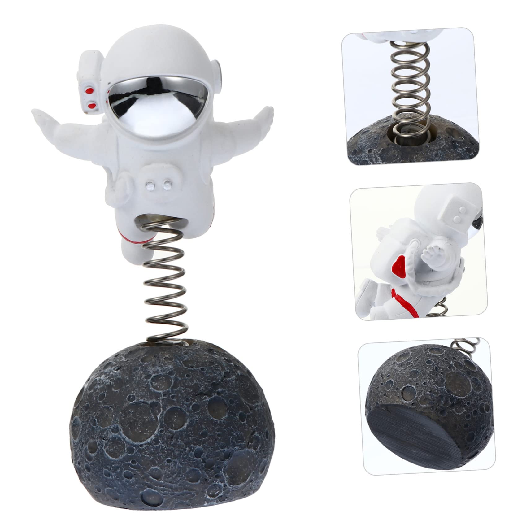 IMIKEYA Figurita de Astronauta de Resina Plateada para Decoración